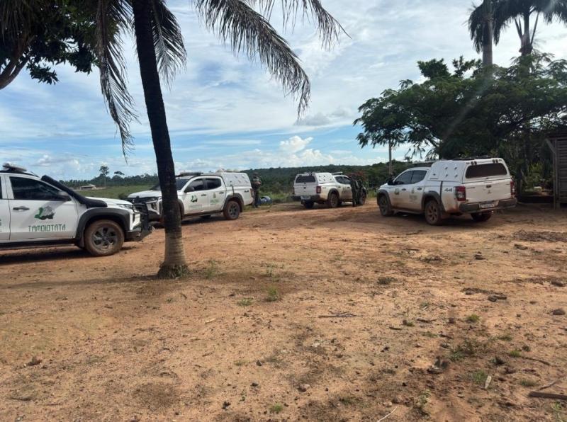 Fiscalização do Ipaam identifica área de floresta nativa desmatada ilegalmente no município de Apuí no sul do Amazonas