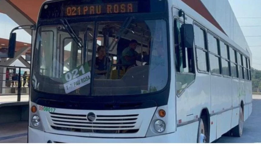 Onibus da linha 021 que tera trajeto ampliado no ramal do pau rosa em manaus