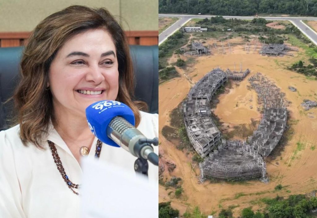 Maria do Carmo em entrevista criticando a gestão da Cidade Universitária no Amazonas