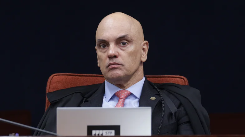 Ministro Alexandre de Moraes em sessão no Supremo Tribunal Federal