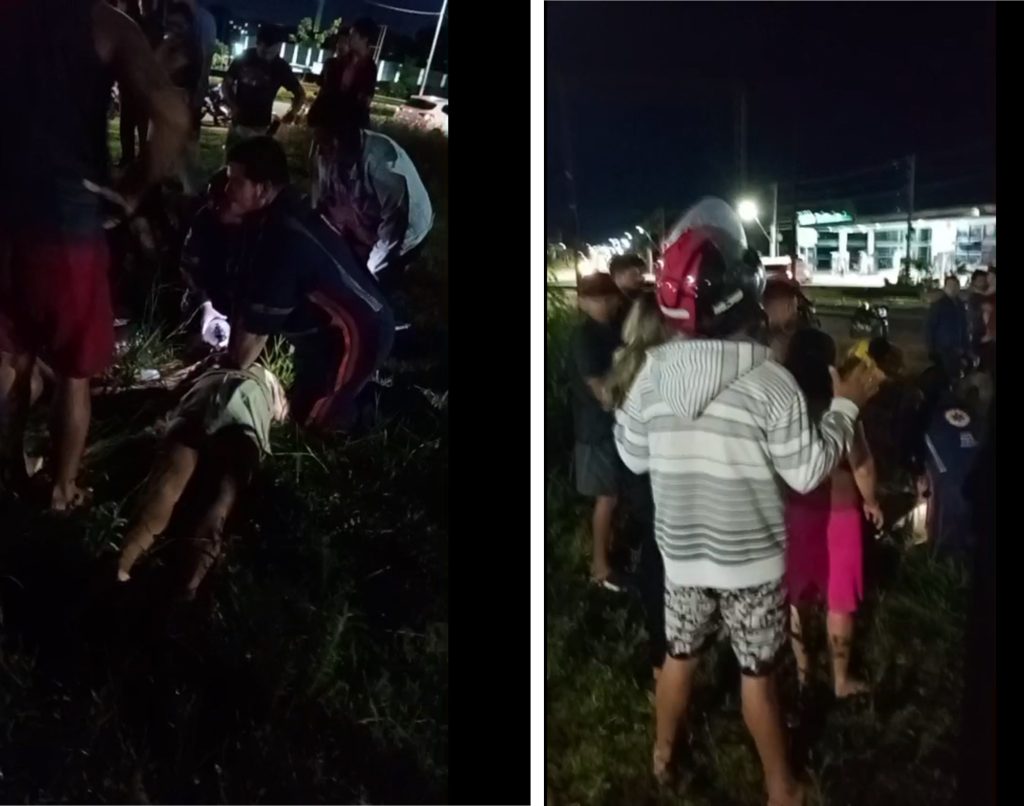 Acidente de moto com vitima fatal na Avenida Torquato Tapajos em Manaus