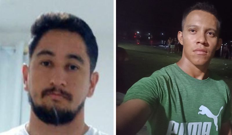 Fotos de divulgação da Polícia Civil de Felipe Guedes de Sales e Fabrício Henrique Lobato Maciel, dois homens desaparecidos no Amazonas