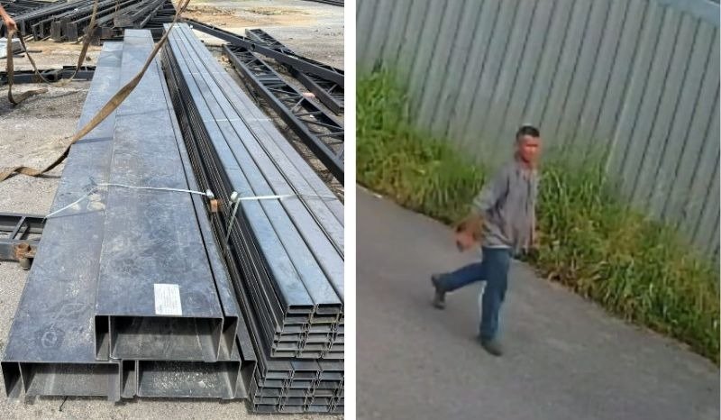 Materiais metálicos recuperados pela Polícia Civil do Amazonas após furto em empresa de Manaus.