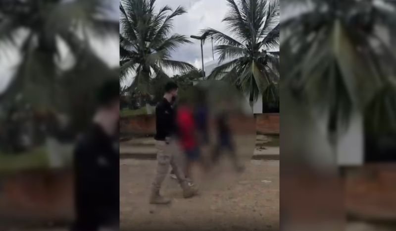 Agentes da Polícia Civil do Amazonas em operação para cumprir mandados de prisão por homicídio de indígena em Eirunepé
