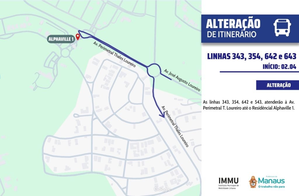 Ônibus do transporte público de Manaus em circulação atendendo novos trajetos na zona norte.
