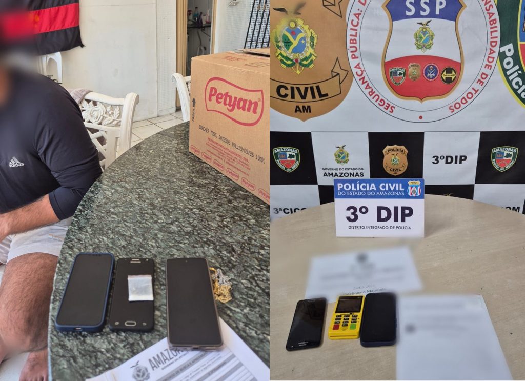 Fachada da Delegacia Geral da Polícia Civil do Amazonas em Manaus onde será realizada a coletiva sobre o caso de golpe.
