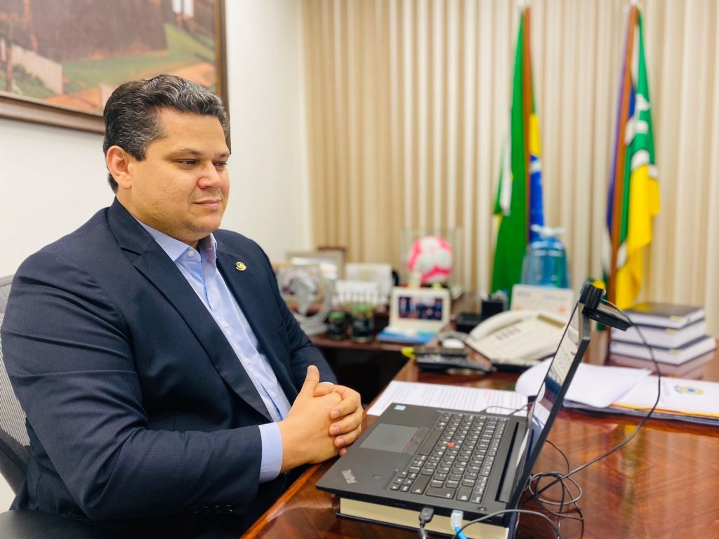 Senador Davi Alcolumbre em imagem oficial da Agencia Senado referente a articulações políticas