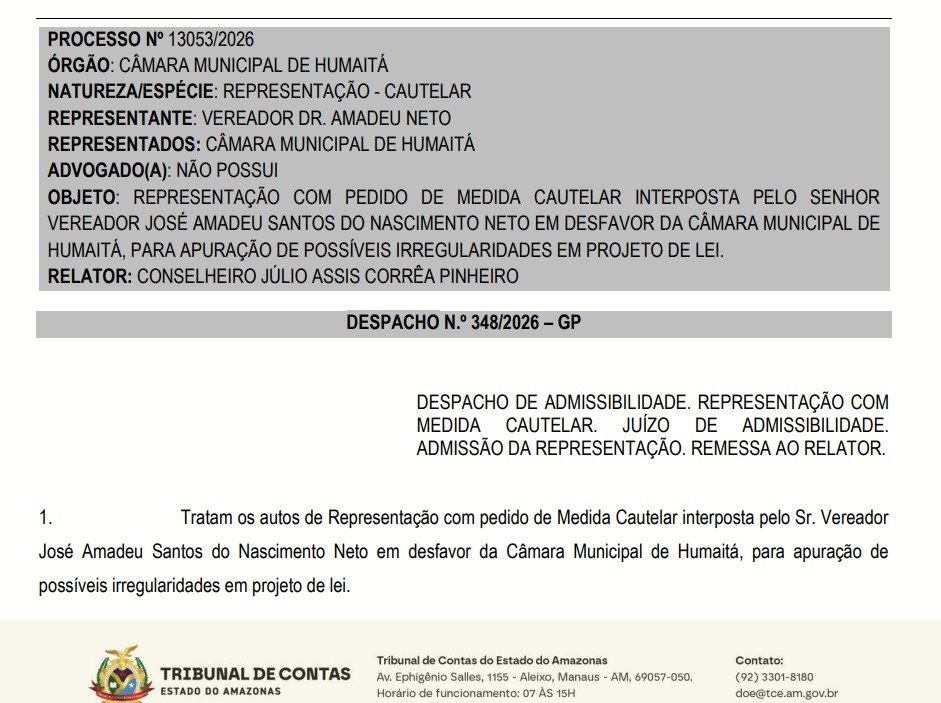 Sede da Câmara Municipal de Humaitá no interior do estado do Amazonas