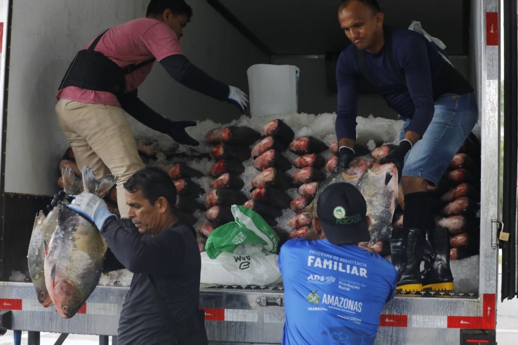 Governador Wilson Lima realiza entrega de peixes para a população durante o programa Peixe no Prato Solidário no Amazonas