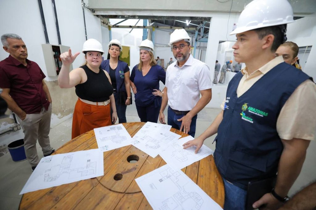 Governador Wilson Lima vistoria as obras da primeira escola de saúde pública do Amazonas em Manaus