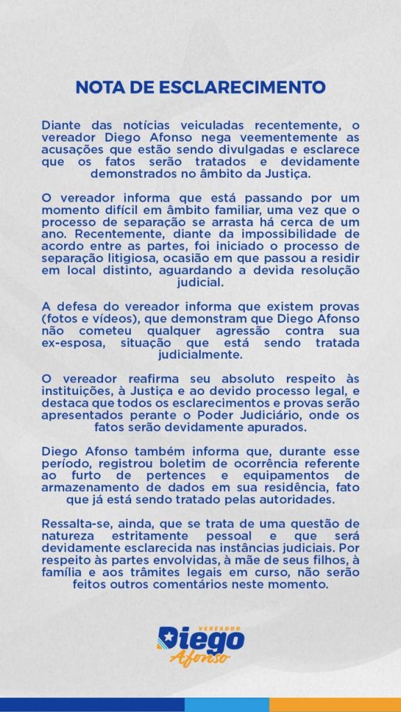 Vereador Diego Afonso do União Brasil em Manaus.