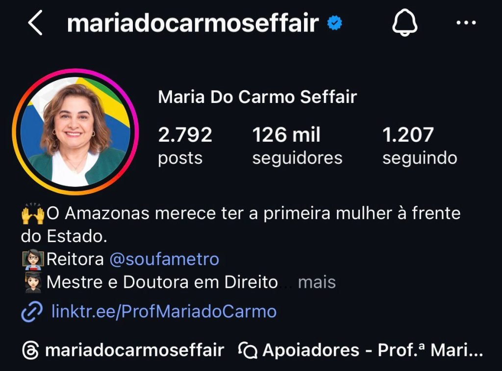 Professora Maria do Carmo em agenda de pre-campanha para o governo do Amazonas.