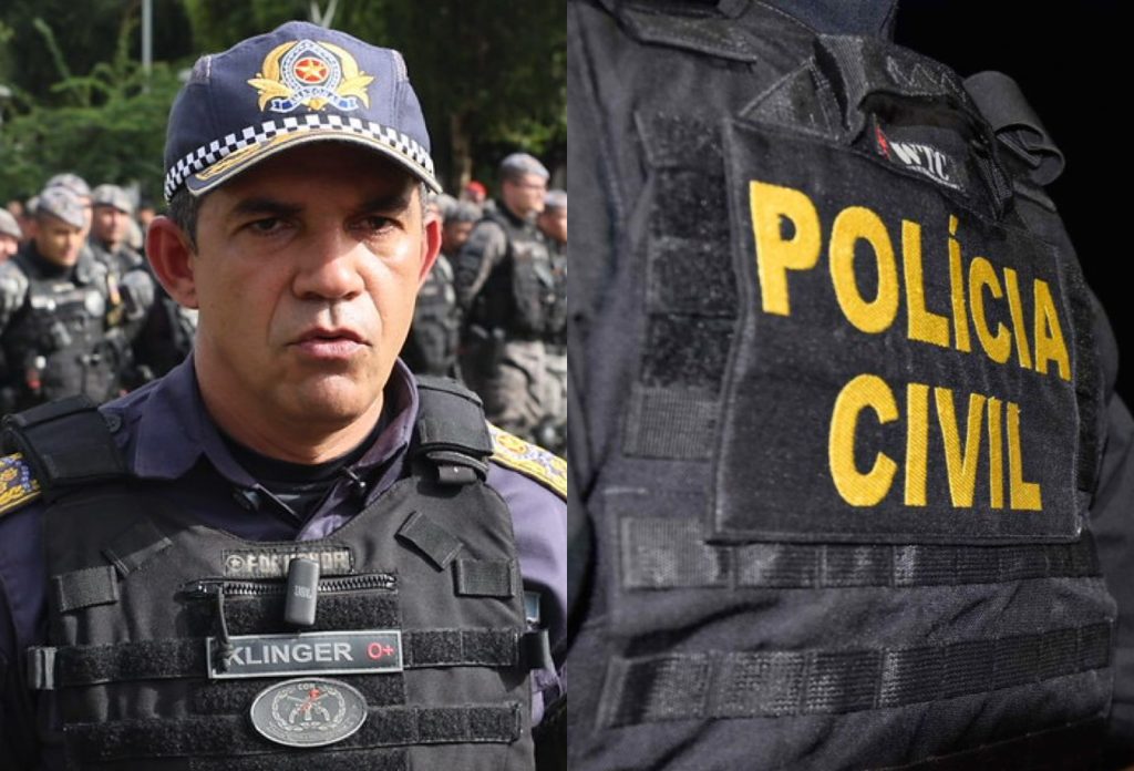 Policiais civis e militares do Amazonas reunidos em evento oficial de seguranca publica com novos agentes e equipamentos