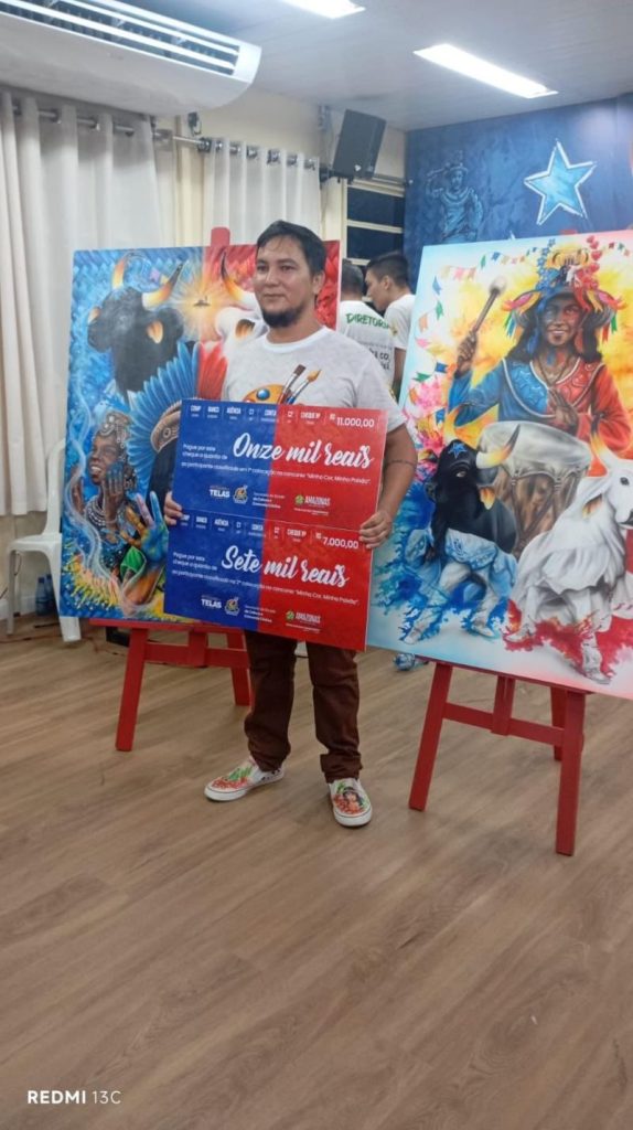Pintura vencedora do concurso Tela Campeã para o Festival de Parintins 2026