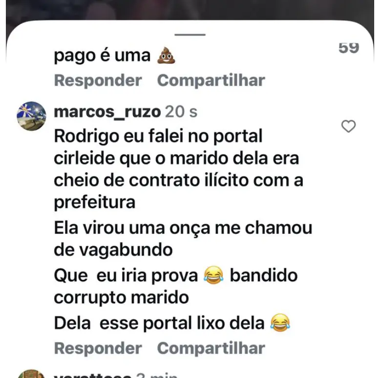 Empresária Cileide Moussallem e vereador Rodrigo Guedes em destaque sobre denúncia de ataques nas redes sociais.