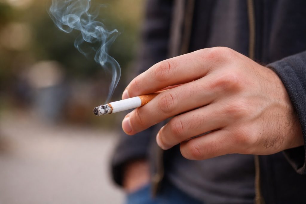 Carteira de cigarros e isqueiro ilustrando o aumento do preco minimo do produto no brasil para sete reais e cinquenta centavos.