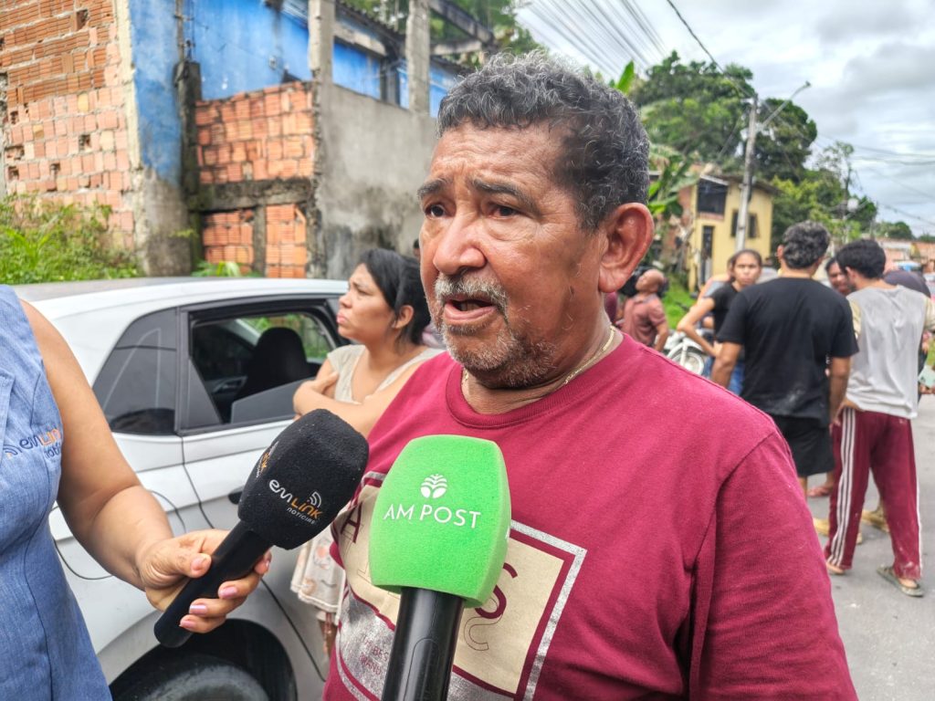 Area de mata no bairro Cidade de Deus onde o corpo de um motorista foi localizado por familiares em Manaus