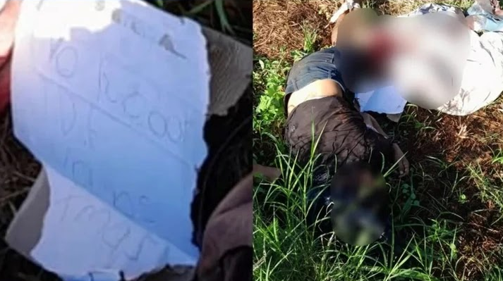 Corpo de um homem encontrado em terreno baldio com sinais de violência na fronteira entre Paraguai e Brasil.