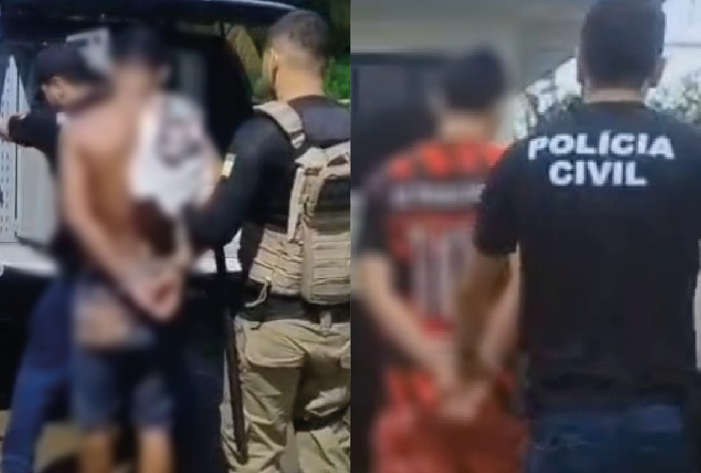policiais civis em uarini realizando prisao de envolvidos em crime de tortura qualificada com resultado morte no interior do amazonas