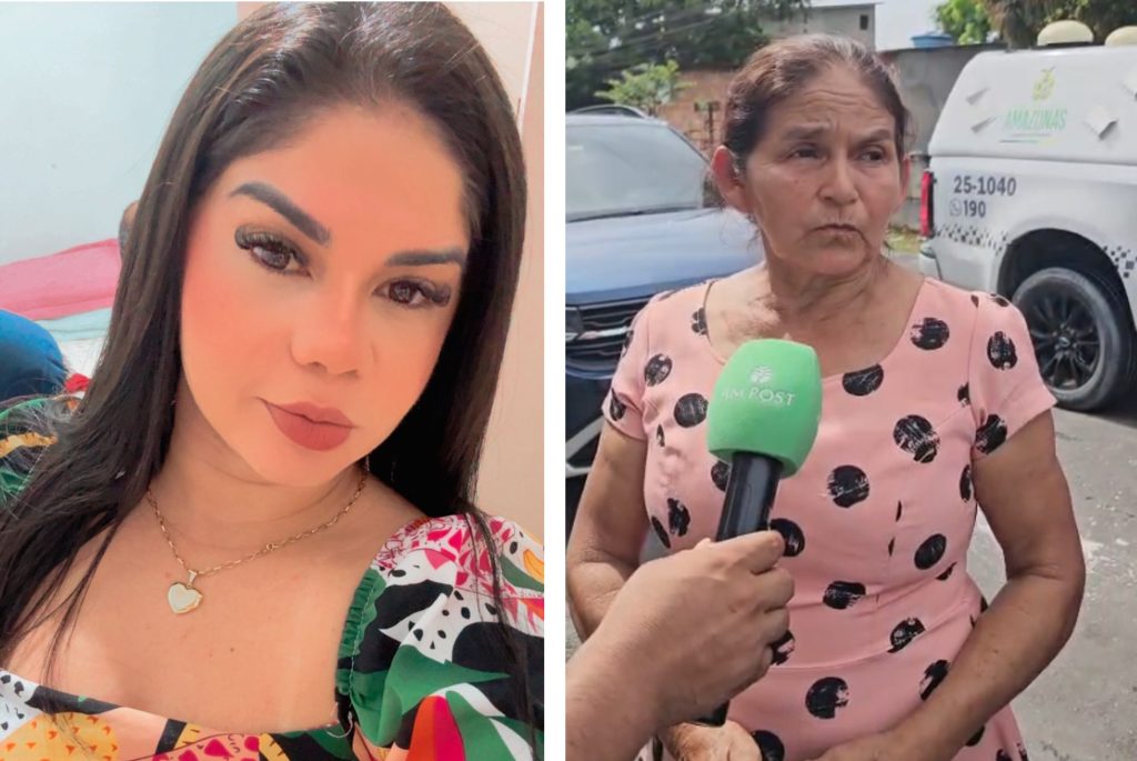 Familiares da vítima de sequestro em Manaus emocionados durante entrevista relatando o crime ocorrido no bairro Cidade de Deus.