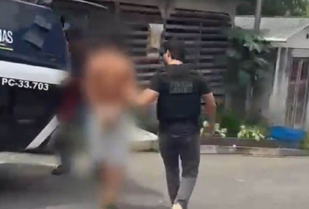 Fachada da delegacia da Polícia Civil do Amazonas no município de Itamarati onde ocorreu a prisão do suspeito.