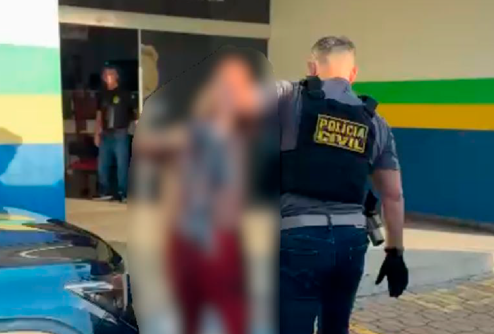 foto divulgação sobre prisão de suspeito de roubo em manaus