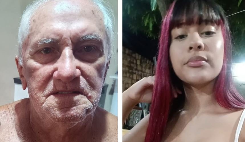 Fotos de Raimundo Roberto de Aguiar Pimentel e Agatha Vitória Silva de Almeida divulgadas pela Polícia Civil para buscas em Manaus
