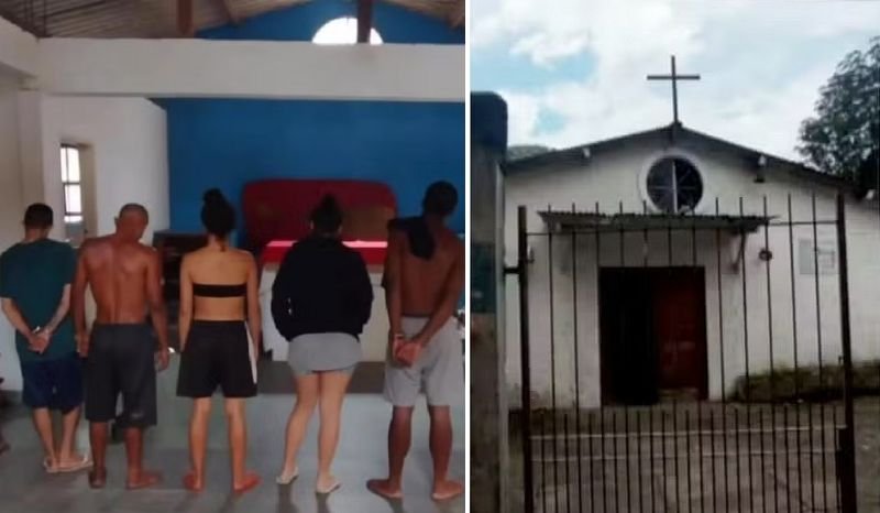 Fachada da Capela São Paulo Apóstolo em Petrópolis onde funcionava ponto de tráfico de drogas