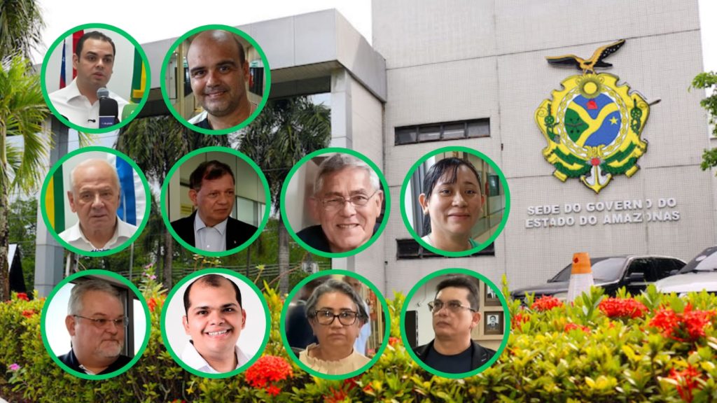 Infográfico com as cinco chapas que disputam a eleição indireta para o governo do Amazonas pela Aleam.