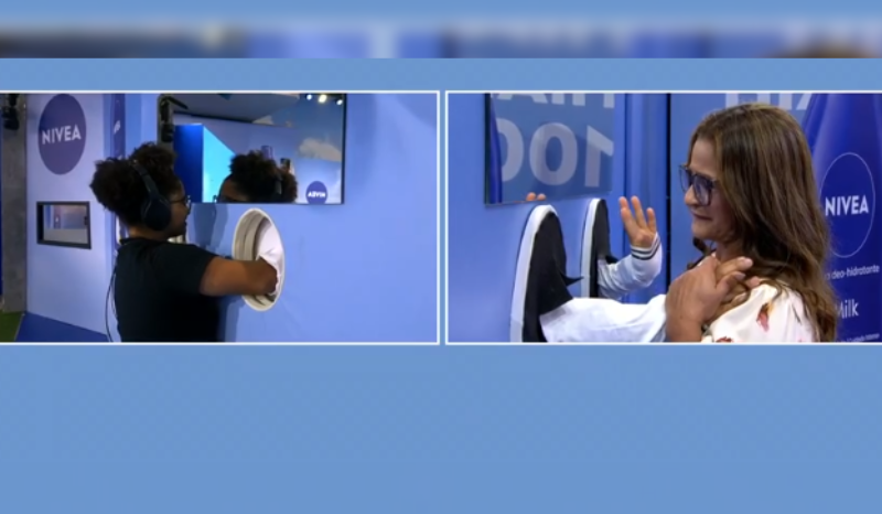 Milena conversa emocionada com sua mãe Neide na área externa do BBB 26 após vencer a prova do anjo.