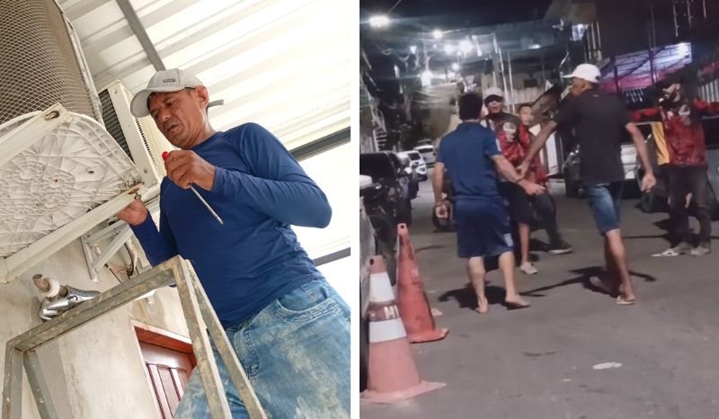 Equipe do Instituto Médico Legal e policiais civis atendendo ocorrência de homicídio no bairro Mauazinho