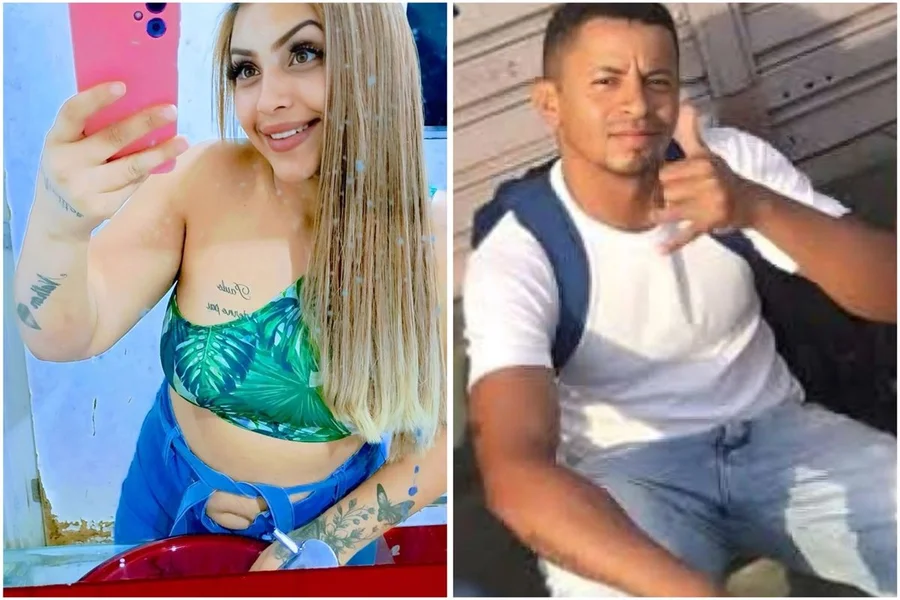 Equipes policiais atendendo ocorrência de crime de homicídio em Itaquaquecetuba São Paulo onde mulher decapitou o companheiro