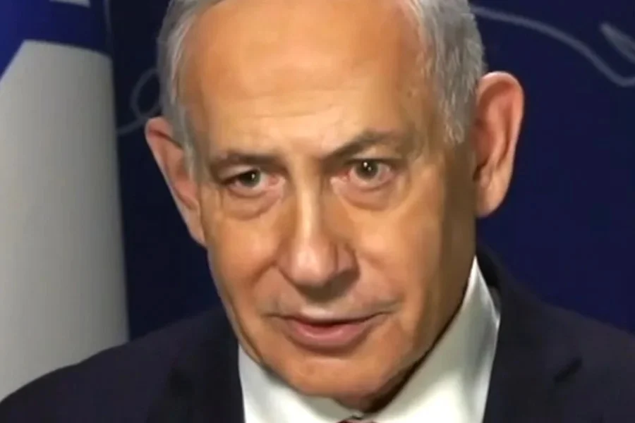 Primeiro-ministro de Israel Benjamin Netanyahu durante pronunciamento oficial