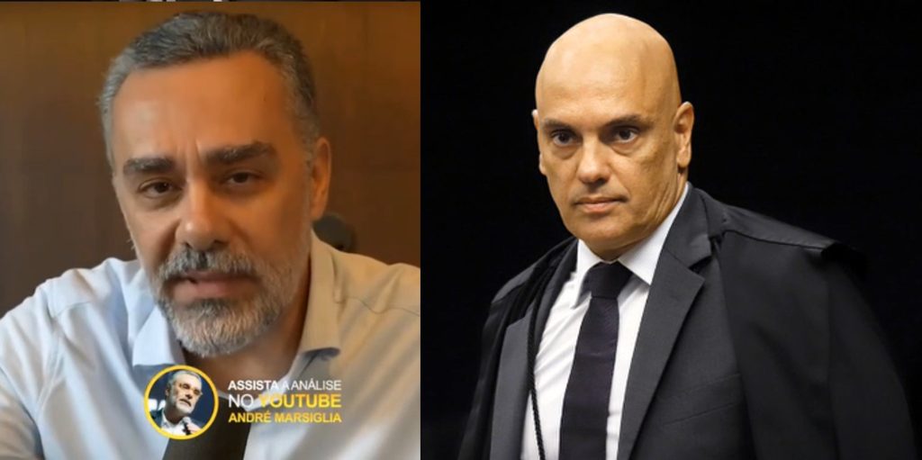 Advogado André Marsiglia em vídeo comentando a condenação de idoso pelo ministro Alexandre de Moraes