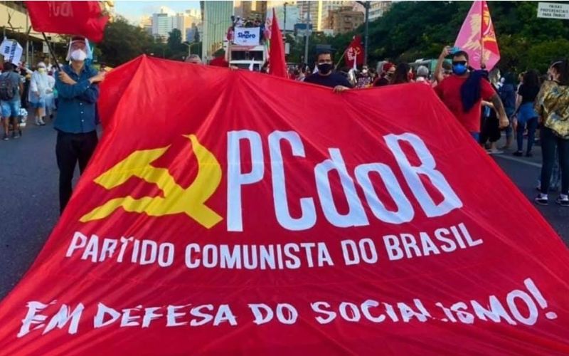 Bandeira ou logo do partido PCdoB representando a legenda que teve o recurso negado pelo TRE-AM para propaganda partidária.