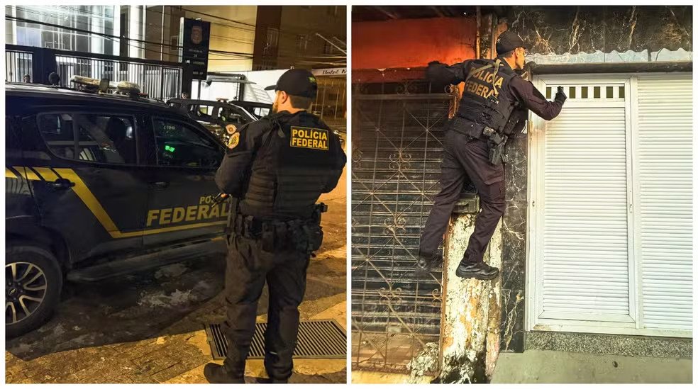 Agentes da Polícia Federal realizam apreensão de bens e veículos de luxo em operação contra lavagem de dinheiro envolvendo funkeiros.