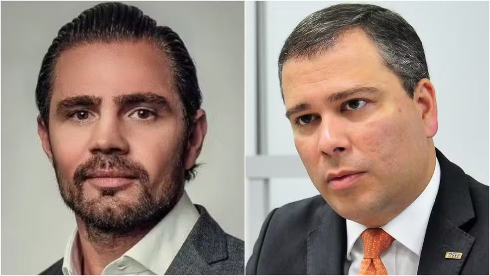 Montagem fotográfica mostrando Daniel Vorcaro e Paulo Henrique Costa envolvidos em investigação da Polícia Federal