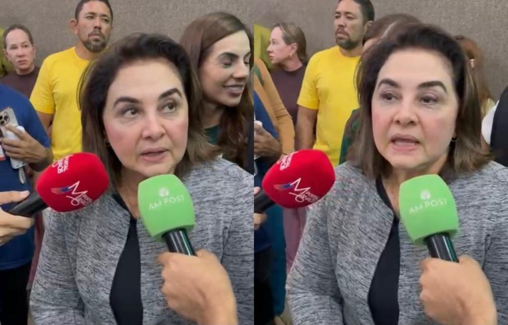 Maria do Carmo em entrevista durante o VI Fórum Estadual das Casas Legislativas na Assembleia Legislativa do Amazonas