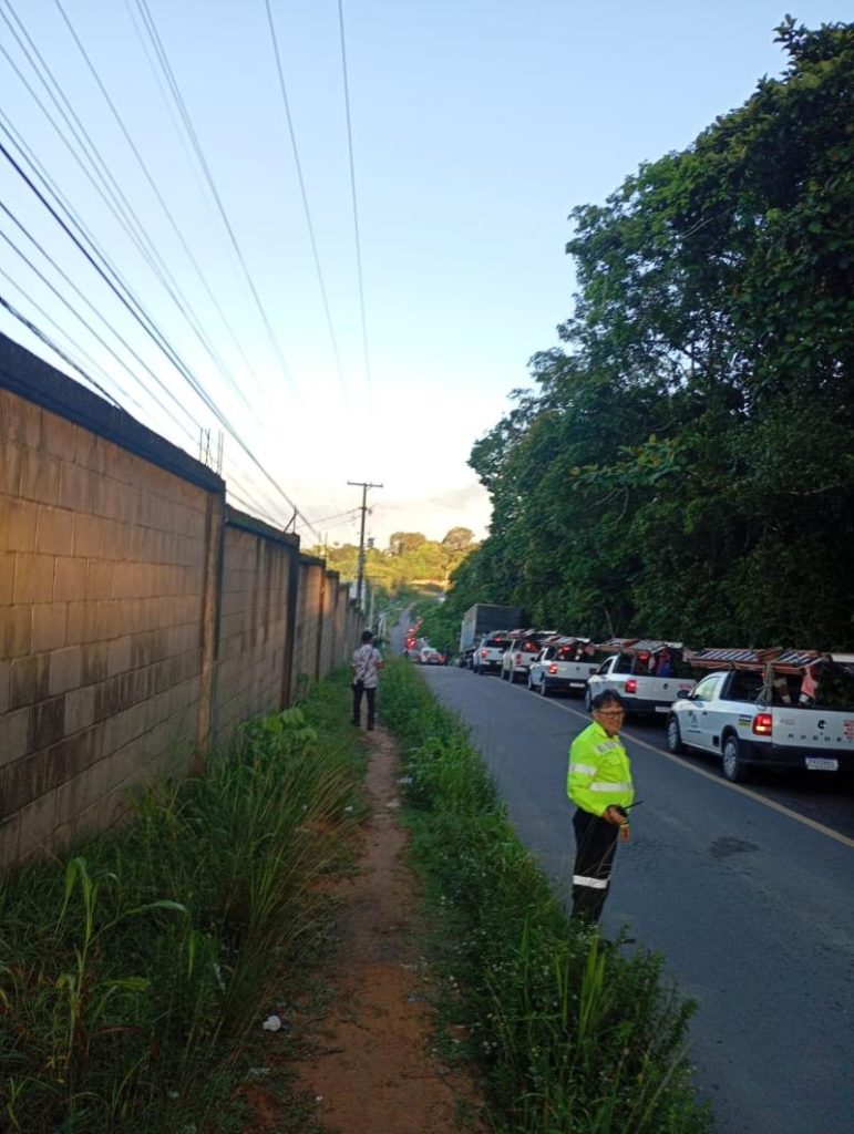 Operação de reintegração de posse no bairro Tarumã em Manaus