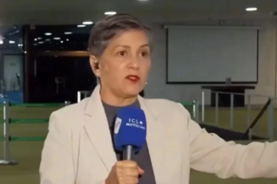 jornalista heloisa villela em transmissão ao vivo