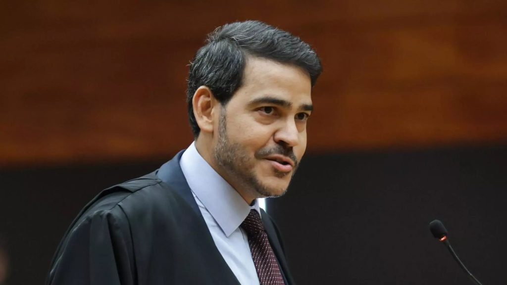Jorge Messias durante sabatina na CCJ do Senado para vaga no STF.