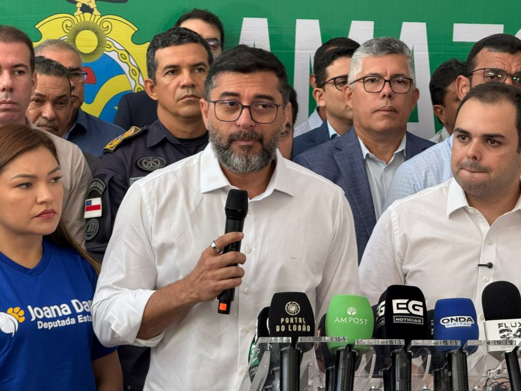 O ex-governador Wilson Lima concede entrevista coletiva para confirmar sua pré-candidatura ao Senado Federal.