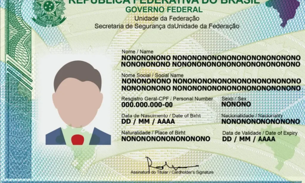Atendimento para emissão da nova carteira de identidade nacional e registro de biometria para benefícios sociais.