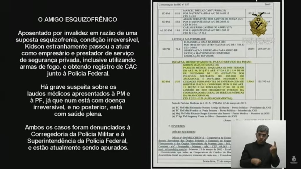 Fotografia do policial militar reformado Kidson Maia em destaque para matéria sobre pré-candidatura e investigação.