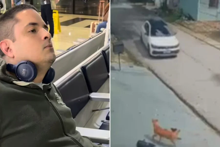 Viatura policial estacionada em frente a delegacia durante investigação de maus tratos a animais em Manaus