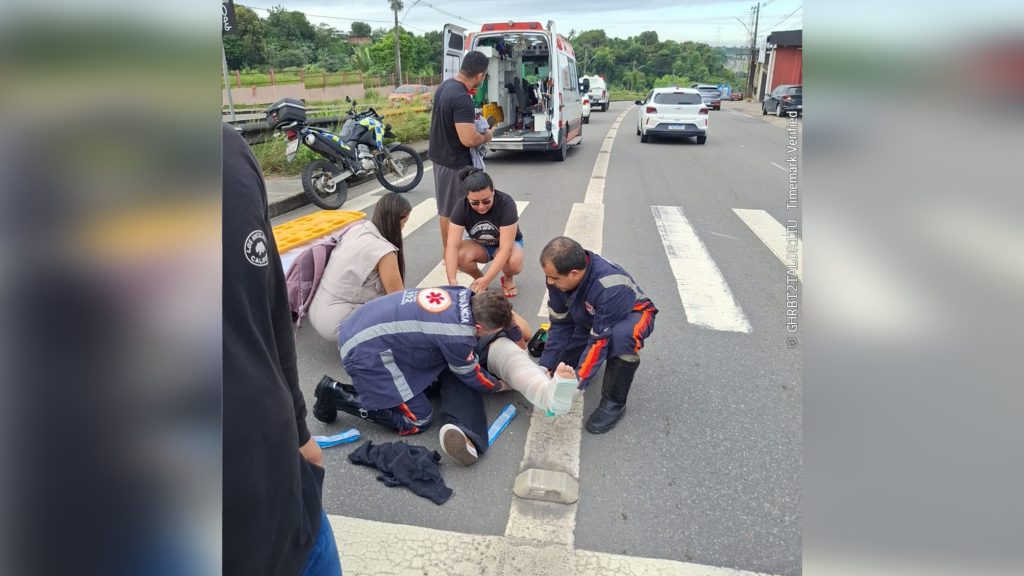 acidente entre motocicletas na avenida das torres em manaus
