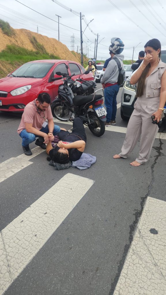 acidente entre motocicletas na avenida das torres em manaus