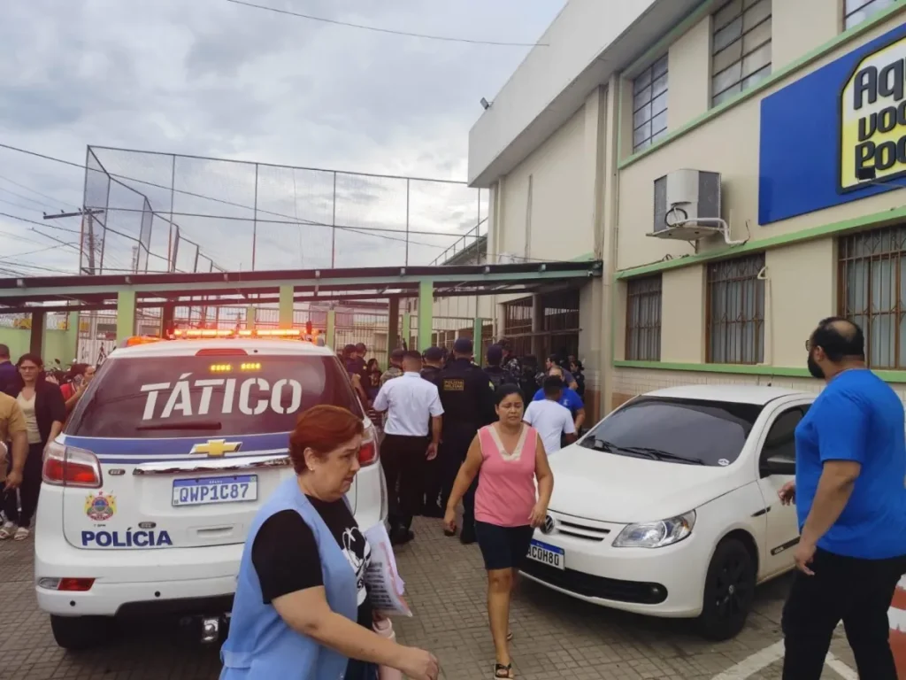 imagem do ataque a tiros em escola no acre