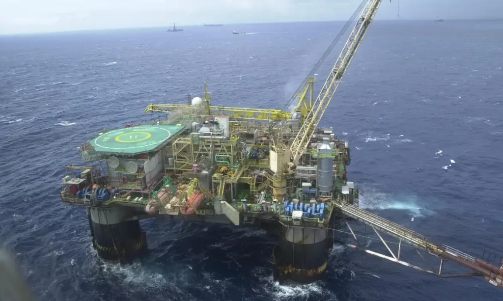 Imagem da produção de petróleo e gás no Brasil