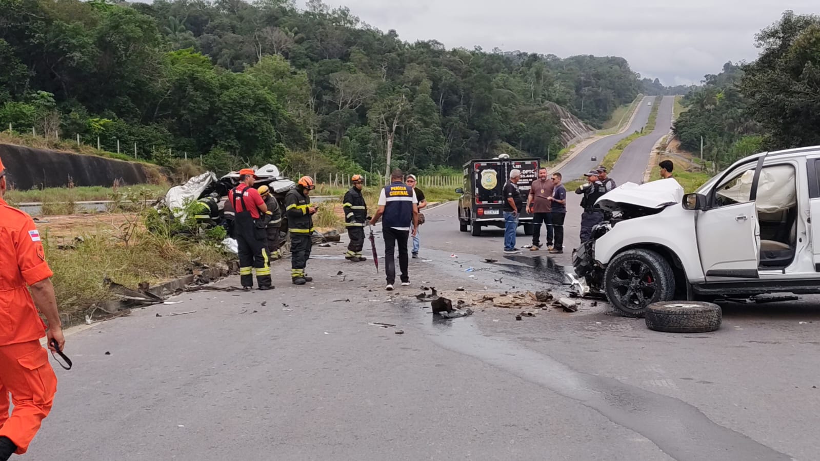 Acidente de trânsito na avenida Margarita em Manaus